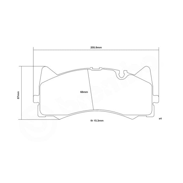 Brembo 07.D435.48 High Performance Brake Pad Set