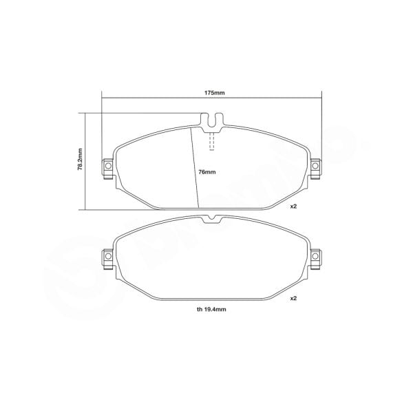 Brembo 07.D435.50 High Performance Brake Pad Set