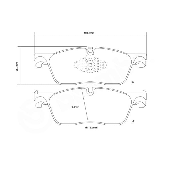 Brembo 07.D435.51 High Performance Brake Pad Set
