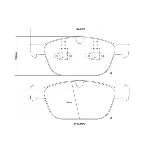 Brembo 07.D435.52 High Performance Brake Pad Set