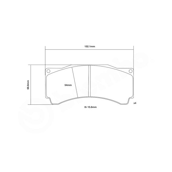 Brembo 07.D435.60 High Performance Brake Pad Set