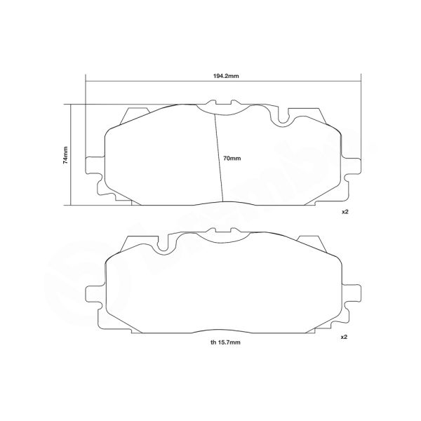 Brembo 07.D435.61 High Performance Brake Pad Set