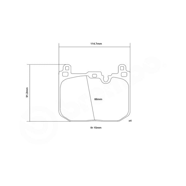 Brembo 07.D435.64 High Performance Brake Pad Set