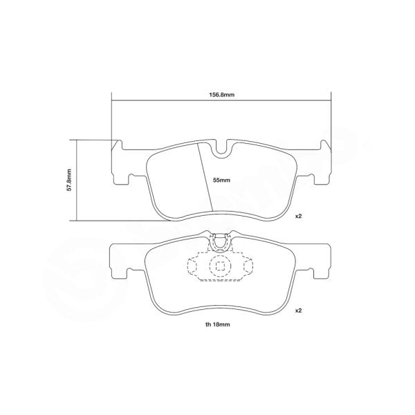 Brembo 07.D435.66 High Performance Brake Pad Set