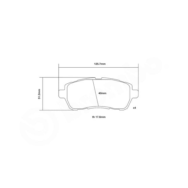 Brembo 07.D435.67 High Performance Brake Pad Set