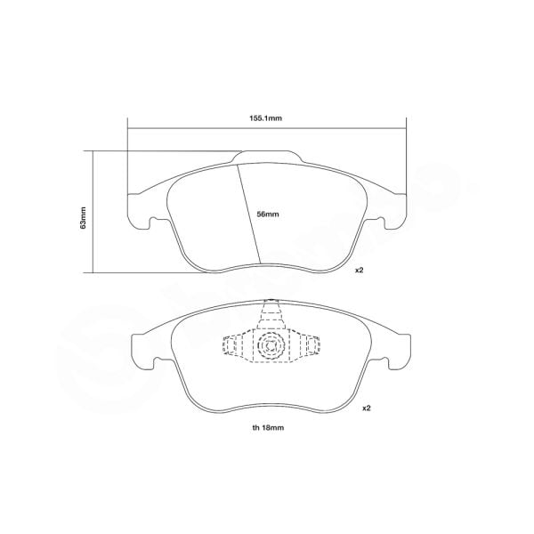 Brembo 07.D435.68 High Performance Brake Pad Set