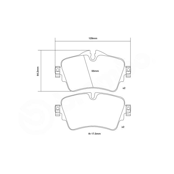 Brembo 07.D435.69 High Performance Brake Pad Set