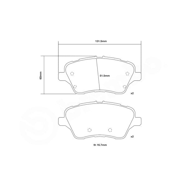 Brembo 07.D435.70 High Performance Brake Pad Set