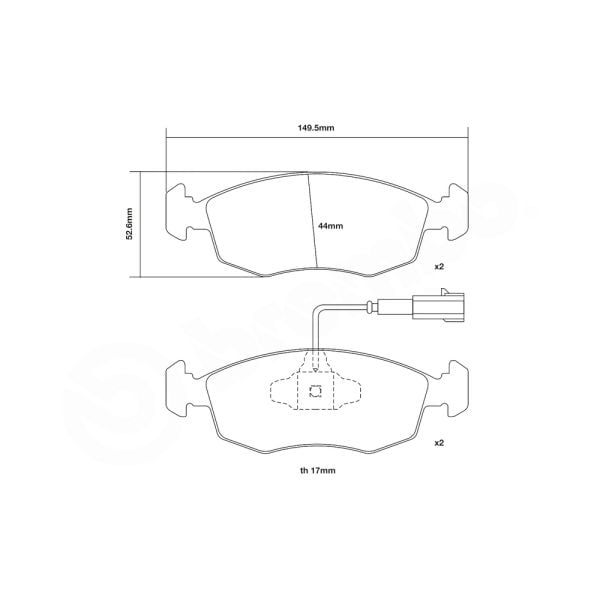 Brembo 07.D435.72 High Performance Brake Pad Set