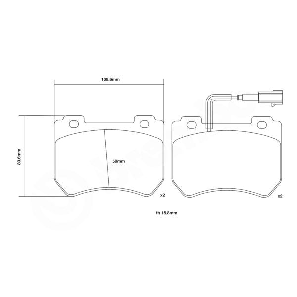 Brembo 07.D435.74 High Performance Brake Pad Set
