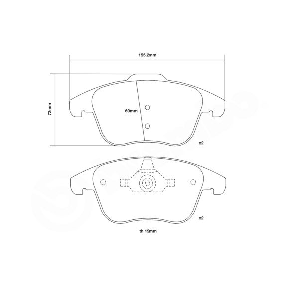Brembo 07.D435.75 High Performance Brake Pad Set