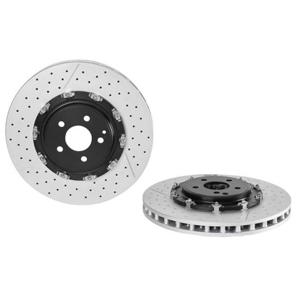 Brembo 09.8878.23 2pc Drilled Slotted Brake Disc Rotor Pair Front 380mm