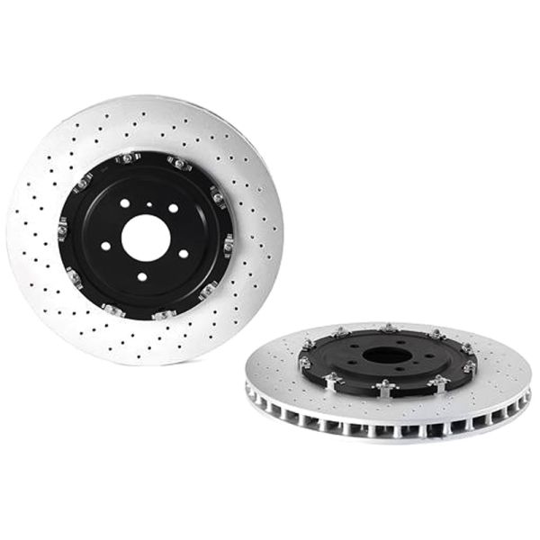 Brembo 09.B386.13 2pc Cross-drilled Brake Disc Rotor Pair Front 390mm