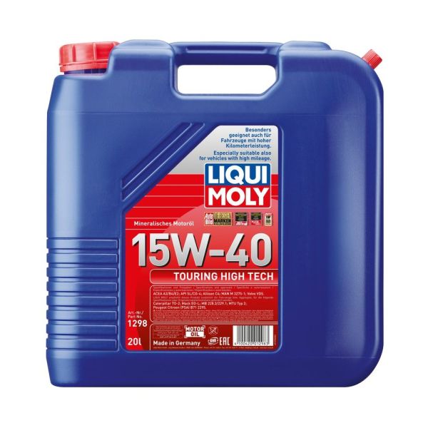 Liqui Moly Touring High Tech 15W40 20L Engine Oil 1298