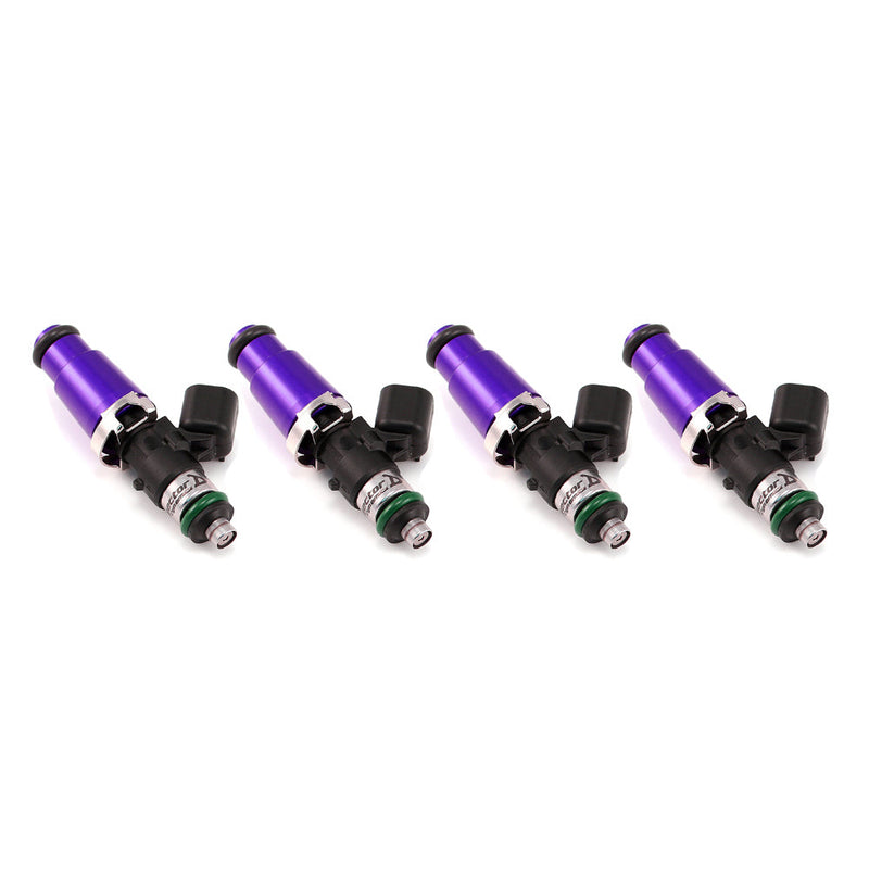 Injector Dynamics Injector Dynamics XDS Injectors - 60mm, 14mm Top, 4-Cyl Set | Nissan 240SX / SR20DET, BMW E30 M3, Ford Focus RS Mk1, product image, part 1050.60.14.14.4