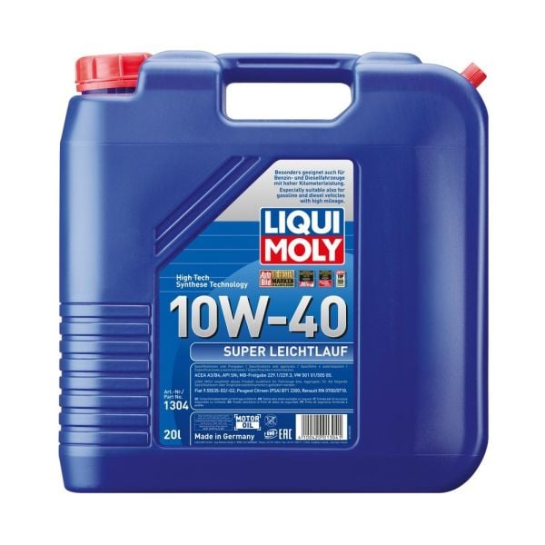 Liqui Moly Super Leichtlauf 10W40 20L Engine Oil 1304