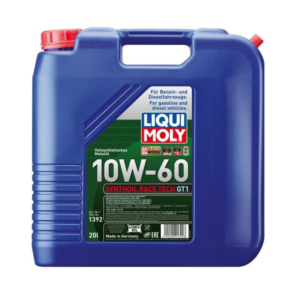 Liqui Moly Synthoil Race Tech GT1 10W60 20L Engine Oil 1392