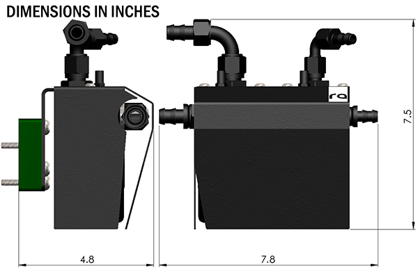 Radium Engineering Radium Engineering Dual Fluid Lock Catch Can Kit LHD - Subaru WRX 01-14/STI 01-21, product image, part 20-0608-FL
