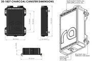 Radium Engineering Radium Engineering Compact Fuel Vent Charcoal Canister - Universal, product image, part 20-1827-00