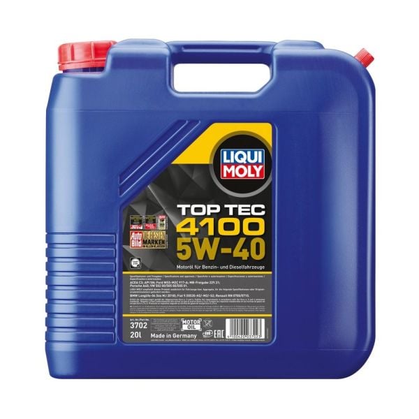Liqui Moly Top TEC 4100 5W40 20L Engine Oil 3702