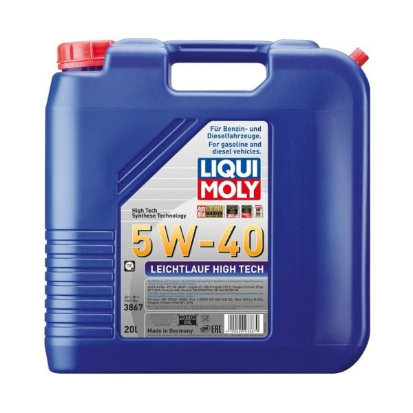 Liqui Moly Leichtlauf High Tech 5W40 20L Engine Oil 3867