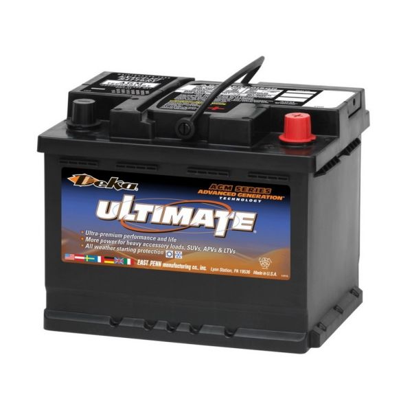 DEKA 9AGM47 Ultimate AGM Battery 600CCA/100RC/SAE 0/DIN55H