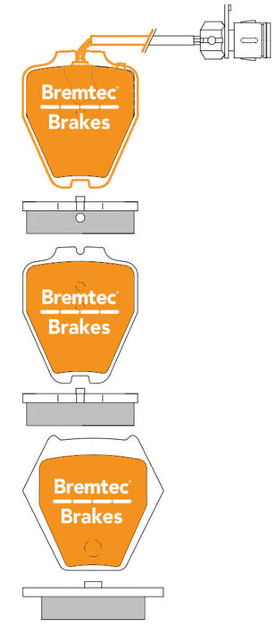 Bremtec BT1059ELC Euro-Line Brake Pad Set