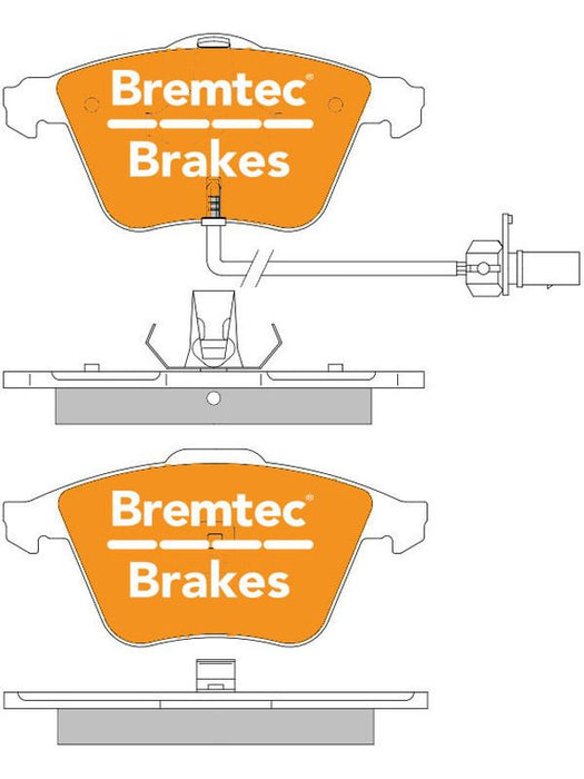 Bremtec BT1072ELC Euro-Line Brake Pad Set