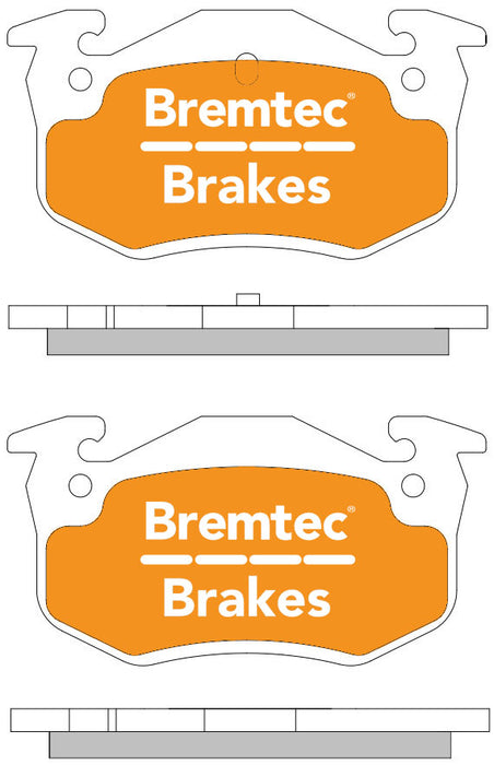 Bremtec BT1089ELC Euro-Line Brake Pad Set