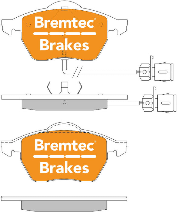 Bremtec BT119ELC Euro-Line Brake Pad Set