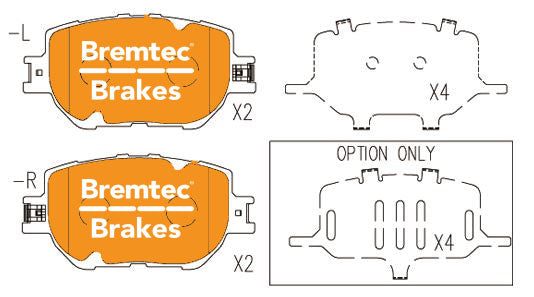 Bremtec BT12880ELC Euro-Line Brake Pad Set