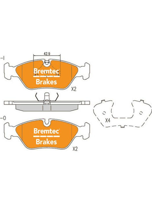 Bremtec BT1294ELC Euro-Line Brake Pad Set