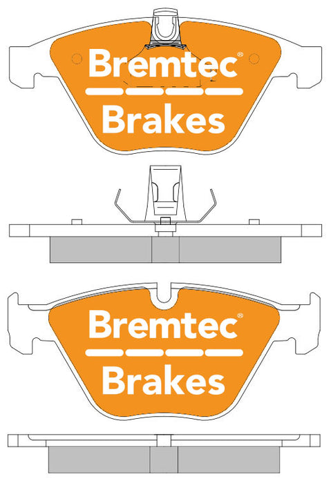 Bremtec BT1344AELH Euro-Line High Brake Pad Set