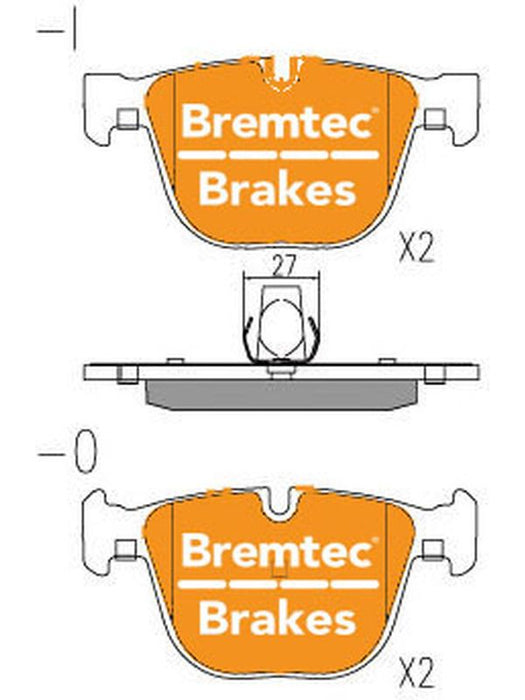 Bremtec BT1345AELC Euro-Line Brake Pad Set