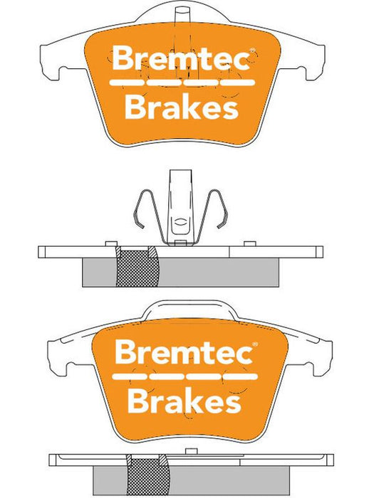 Bremtec BT1392ELH Euro-Line High Brake Pad Set