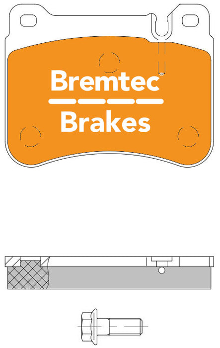 Bremtec BT1394ELC Euro-Line Brake Pad Set