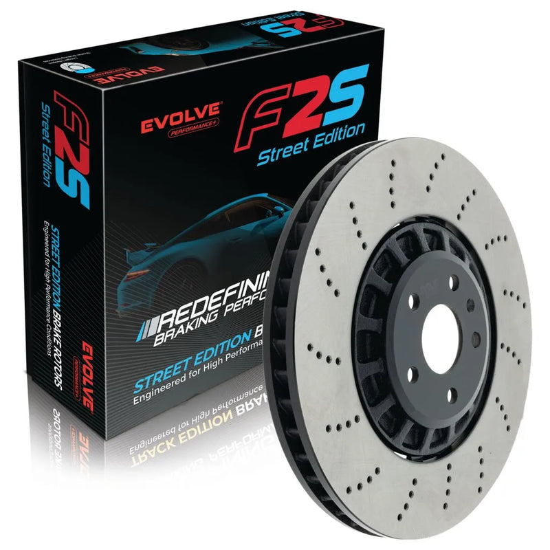 Bremtec BDR90088LEV Evolve F2S 374mm Drilled Front Left Brake Rotor for Audi RS Q3 F3 / RS3 8Y