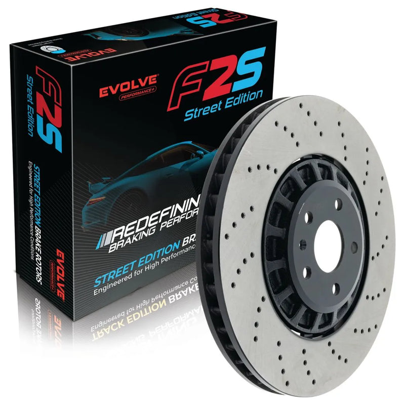 Bremtec BDR90088REV Evolve F2S 374mm Drilled Front Right Brake Rotor for Audi RS Q3 F3 / RS3 8Y
