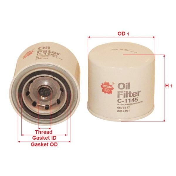 Sakura C-1145 Oil Filter