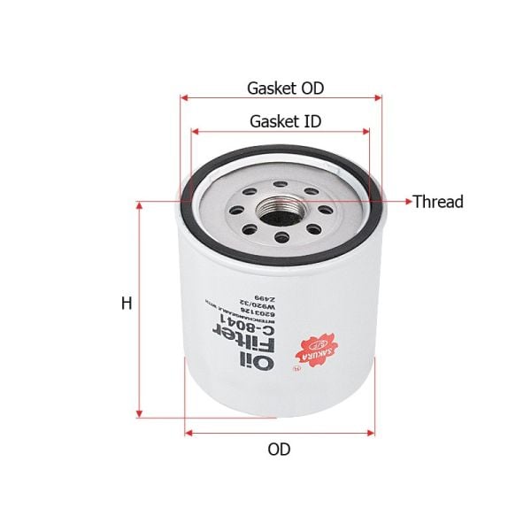 Sakura C-8041 Oil Filter