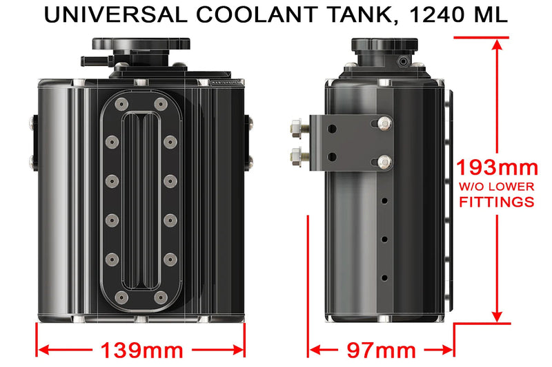 Radium Engineering Radium Engineering Universal Coolant Tank, 1240mL - 20-2270, product image, part 20-2270