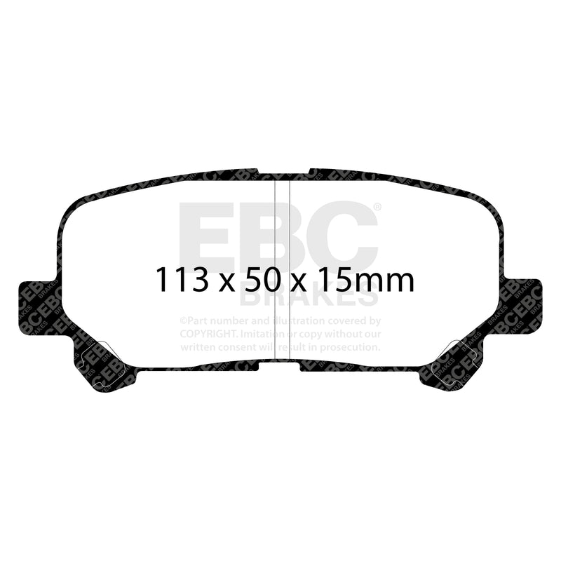 EBC DP1802 product-specific brake pad shape illustration