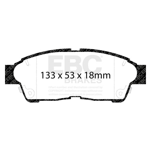 EBC DP964 product-specific brake pad shape illustration