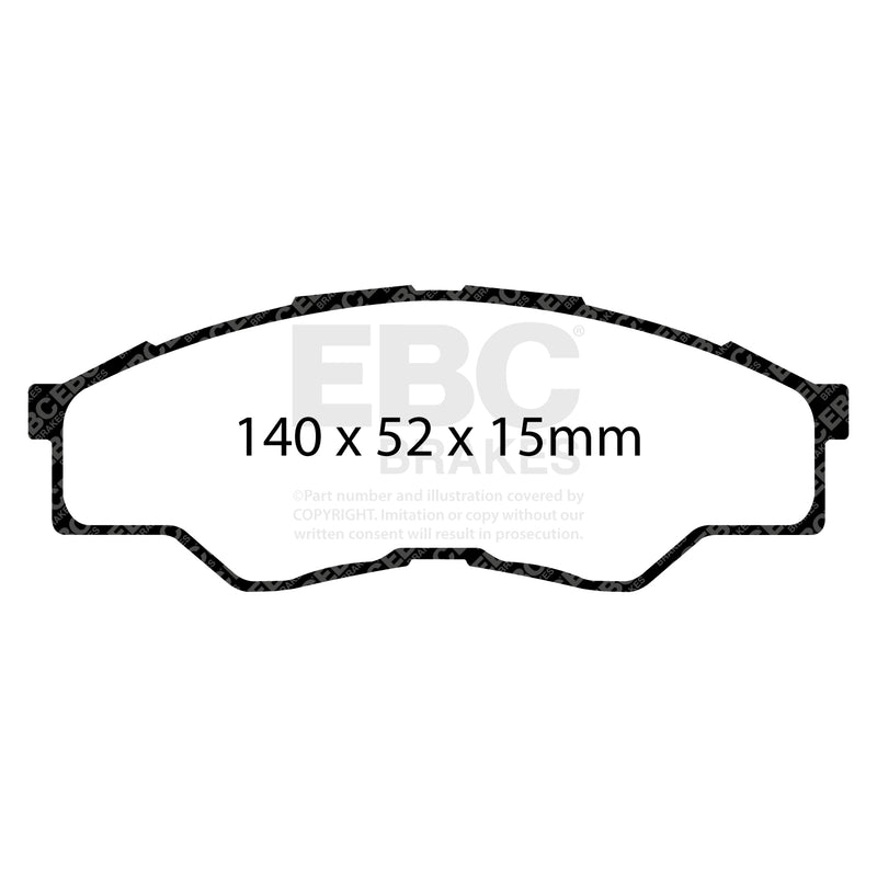 EBC DPX2001 product-specific pad shape illustration