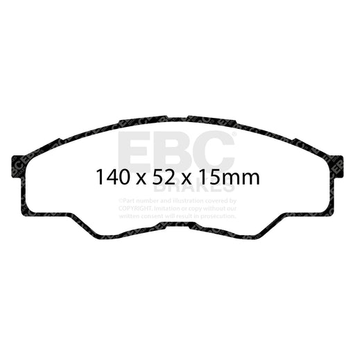 EBC DPX2001 product-specific pad shape illustration