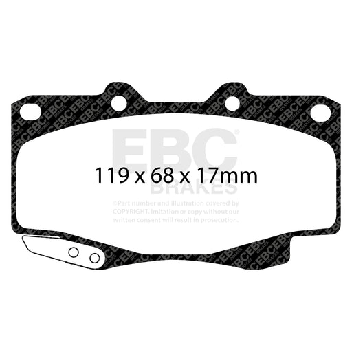 EBC DPX2005 product-specific pad shape illustration