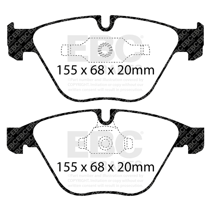 EBC DP32006C product-specific pad shape illustration