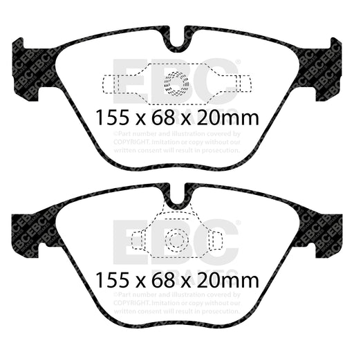 EBC DPX2006 product-specific pad shape illustration