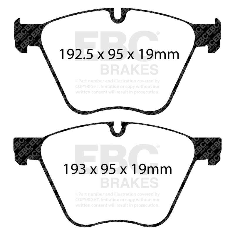 EBC DP52007NDX product-specific pad shape illustration