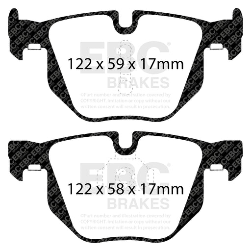 EBC DPX2009 product-specific pad shape illustration